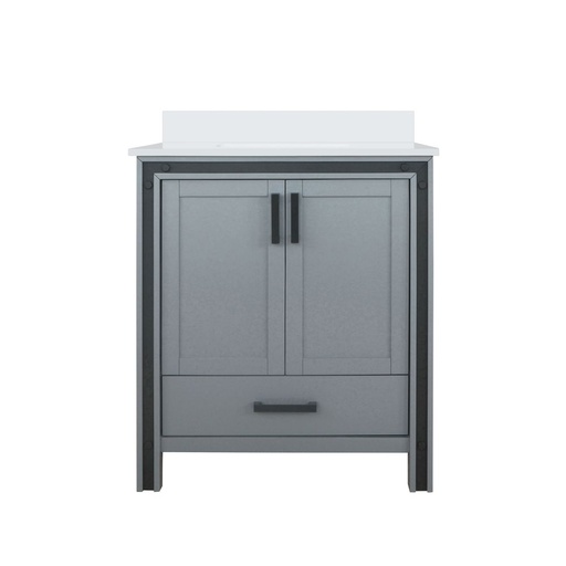 [LVZV30SB300] Ziva 30 in W x 22 in. D Dark Grey Bath Vanity and Cultured Marble Top