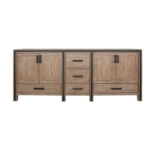 [LVZV84DN000] Ziva 84 in W x 22 in. D Rustic Barnwood Double Bath Vanity