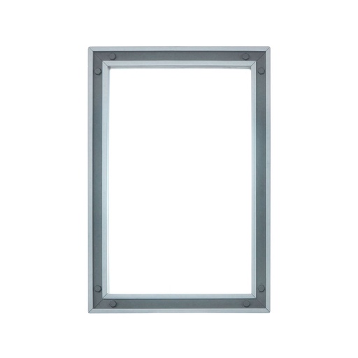 [LZV2232DGM] Ziva 22 in W x 32 in H Dark Grey Mirror with Black Metal Inlay