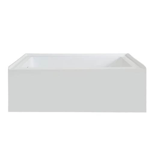 [LBPV6032LC] Provenza 60 in L x 32 in W White Alcove Bathtub with Left Drain and Chrome Hardware