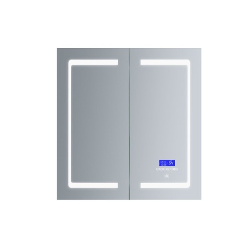 [LB2428LEDMC] Bracciano 24 in. W x 28 in. H Surface-Mount LED Mirror Medicine Cabinet with Defogger