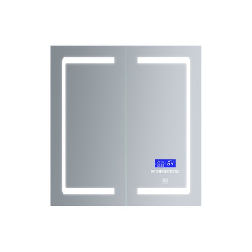 [LB2430LEDMC] Bracciano 24 in. W x 30 in. H Surface-Mount LED Mirror Medicine Cabinet with Defogger