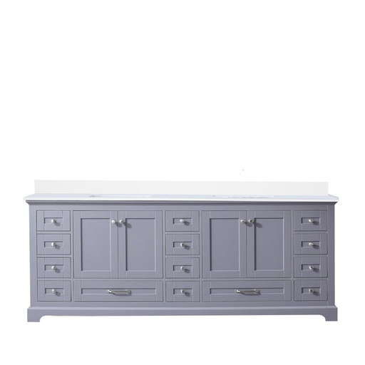 [LVD84DB300] Dukes 84 in. W x 22 in. D Dark Grey Double Bath Vanity and Cultured Marble Top