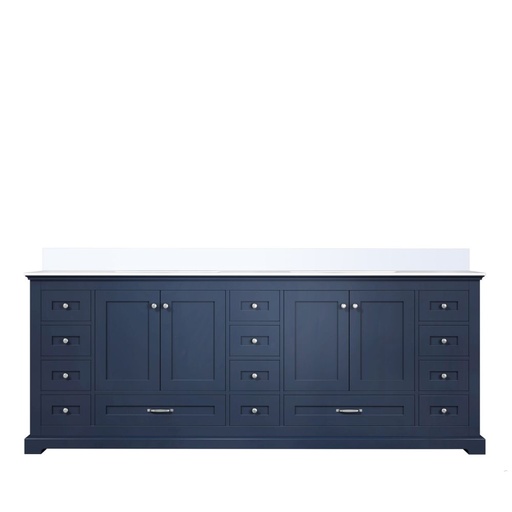 [LVD84DE300] Dukes 84 in. W x 22 in. D Navy Blue Double Bath Vanity and Cultured Marble Top